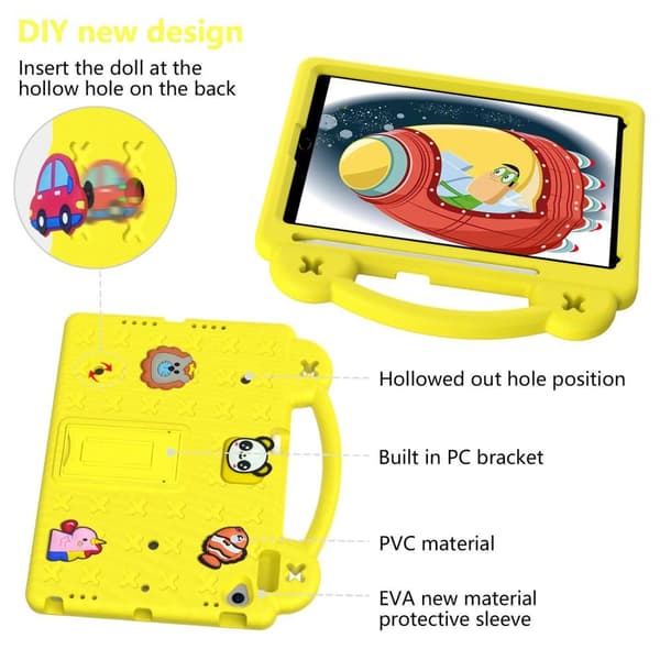Apple iPad 10.2 2021 2020 2019 Stødsikker EVA-skumstativskal - Gul