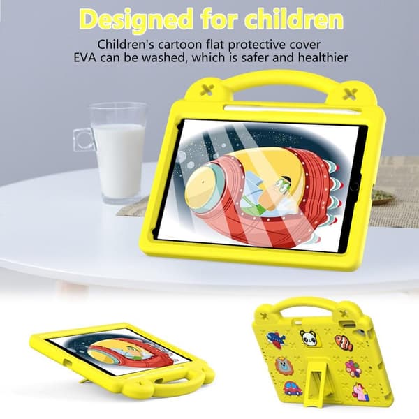 Apple iPad 10.2 2021 2020 2019 Stødsikker EVA-skumstativskal - Gul