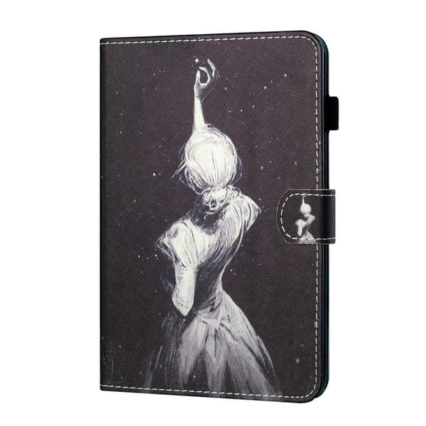 For iPad 10.2 (2021)/(2020)/(2019) Tablet Cover Stand Case - Girl