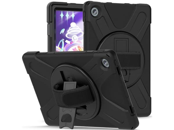 eSTUFF AUSTIN - Baksidesskydd för surfplatta - silikon, polykarbonat - svart - för Lenovo Tab M10 Plus (3rd Gen)