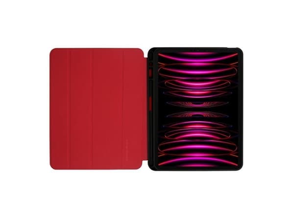 "Crong FlexFolio - Kotelo iPad Pro 11"" (2022-2021) / iPad Air 10.9" (5.-4. sukupolvi) ja Apple Pencil (punainen)"