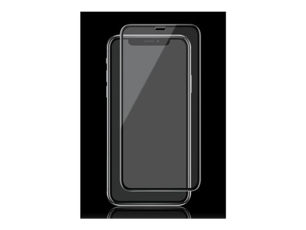 Panzer Premium Curved - Skjermbeskyttelse for mobiltelefon - glass - rammefarge svart - for Apple iPhone 11, XR