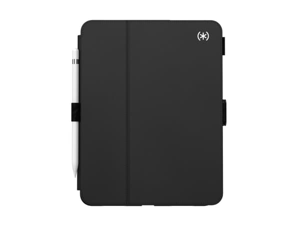 Speck Balance Folio AP-2025 - Beskyttelsesboks lommebok for nettbrett - svart/svart/hvit - for Apple 10.9-inch iPad (10. generasjon)