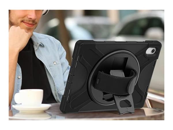 eSTUFF CHICAGO - Beskyttelsesboks for nettbrett - polykarbonat, silikon - svart - for Apple 10.9-inch iPad (10. generasjon)