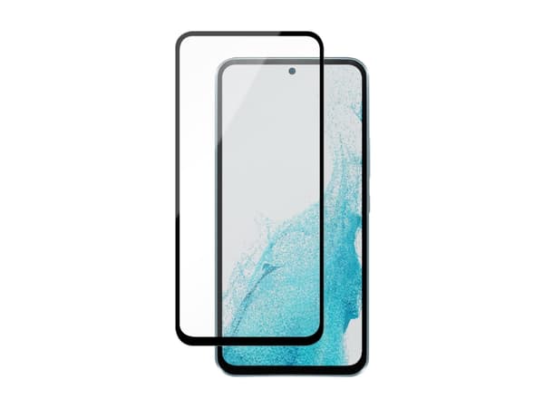 DELTACO SCRN-A54 - Skjermbeskyttelse for mobiltelefon - 2.5D - glass - rammefarge svart - for Samsung Galaxy A54
