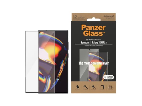 PanzerGlass™ | Skjermbeskytter til mobiltelefoner - Ultra-Wide Fit | Samsung Galaxy S23 Ultra