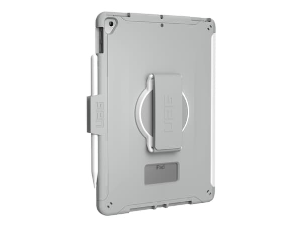 UAG Rugged Case for iPad 10.2-in (9/8 Gen, 2021/2020) w/HS - Scout White/Grey - Baksidesskydd för surfplatta - grå, vit - 10.2" - för Apple 10.2-inch
