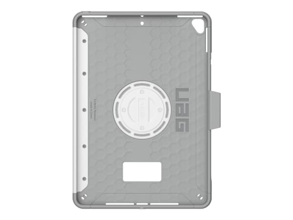 UAG Rugged Case for iPad 10.2-in (9/8 Gen, 2021/2020) w/HS - Scout White/Grey - Baksidesskydd för surfplatta - grå, vit - 10.2" - för Apple 10.2-inch