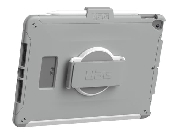 UAG Rugged Case for iPad 10.2-in (9/8 Gen, 2021/2020) w/HS - Scout White/Grey - Baksidesskydd för surfplatta - grå, vit - 10.2" - för Apple 10.2-inch