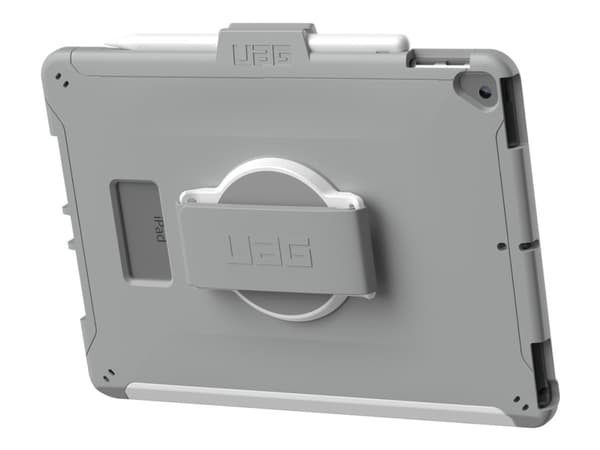 UAG Rugged Case for iPad 10.2-in (9/8 Gen, 2021/2020) w/HS - Scout White/Grey - Baksidesskydd för surfplatta - grå, vit - 10.2" - för Apple 10.2-inch