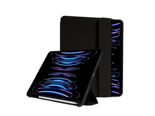 Crong FlexFolio for iPad Pro 11" (2022-2021) / iPad Air 10.9" (5.-4. generasjon) med Apple Pencil Black