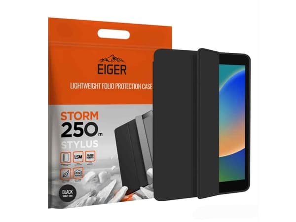 Eiger Storm Stylus 250m deksel iPad 10.2 (2019-21) svart