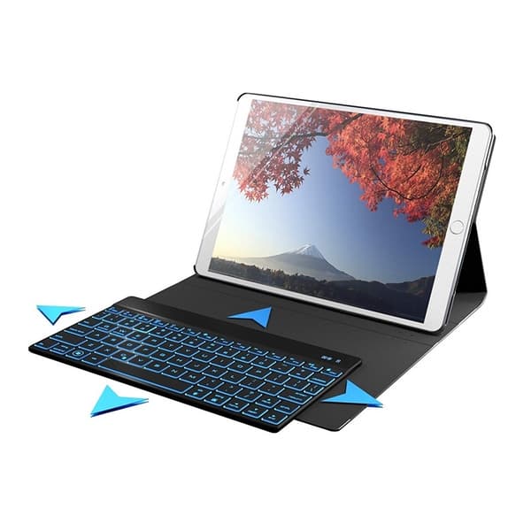 Baggrundsbelyst tastaturetui til iPad mini 4/5, sort