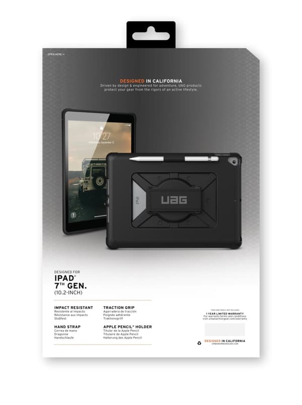 UAG iPad 10.2" 2019 w/handstrop Metropolis BULK Black