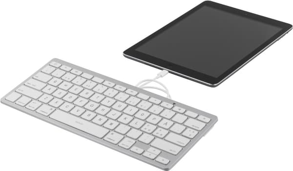 DELTACO lightning-tastatur til iOS-enheder, MFi, 0,4m, nordisk la
