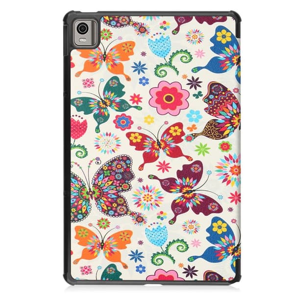 Nokia T21 Trifold Stand Sleep Wake Tabletcover-etui - Sommerfugle