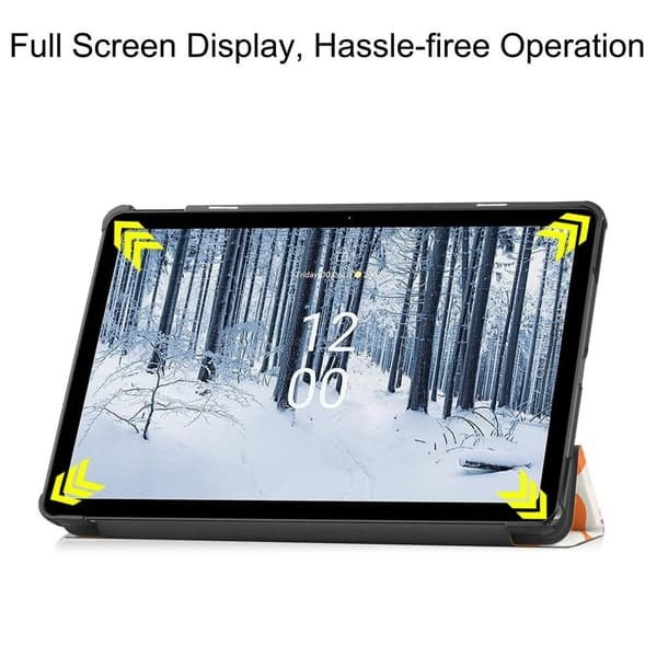 Nokia T21 Trifold Stand Sleep Wake Tabletcover-etui - Sommerfugle
