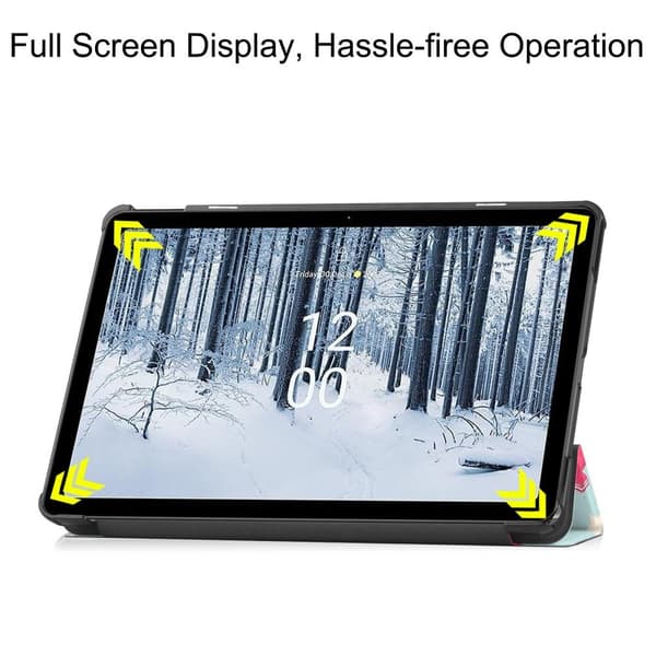 Nokia T21 Trifold Stand Sleep Wake -tabletin suojakotelo - Yksisarvinen