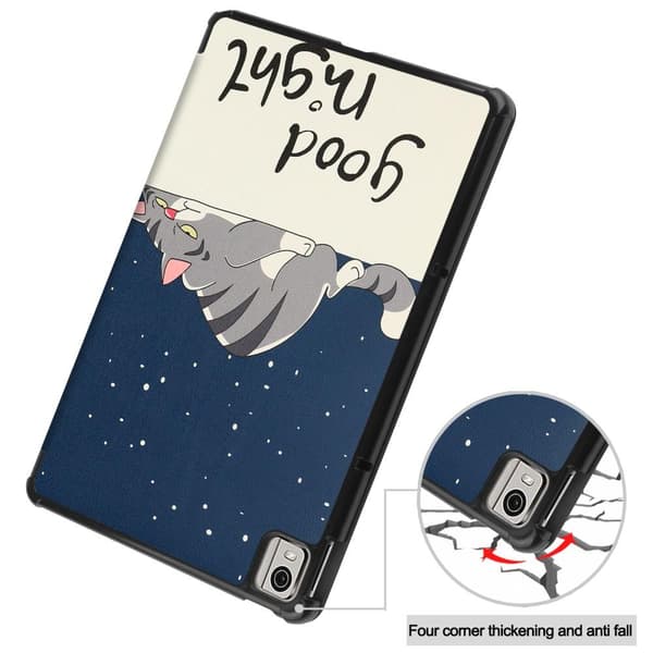 Nokia T21 Trifold Stand Sleep Wake Tablet Cover Case - Cat