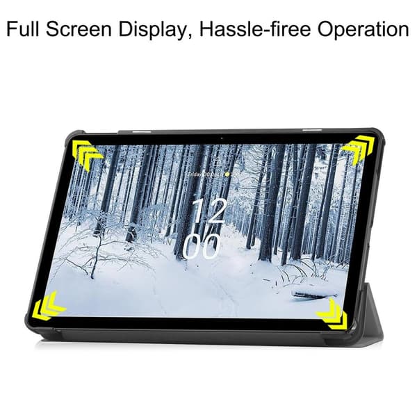 Nokia T21 Tri-fold Stand Wake/Sleep Cover Tablet-etui - Grå