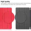 Pikkukuva 4 / 11: Nokia T21 Tri-fold Stand Wake/Sleep Cover Tablet-kotelo - Punainen