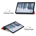 Pikkukuva 10 / 11: Nokia T21 Tri-fold Stand Wake/Sleep Cover Tablet-kotelo - Punainen