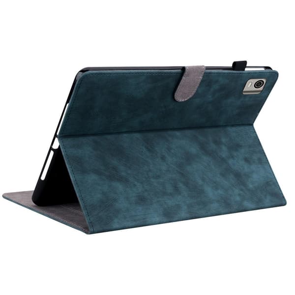 Til Nokia T21 Taske Imprintet Cute Tiger Tablet Cover Kortholder - Blå