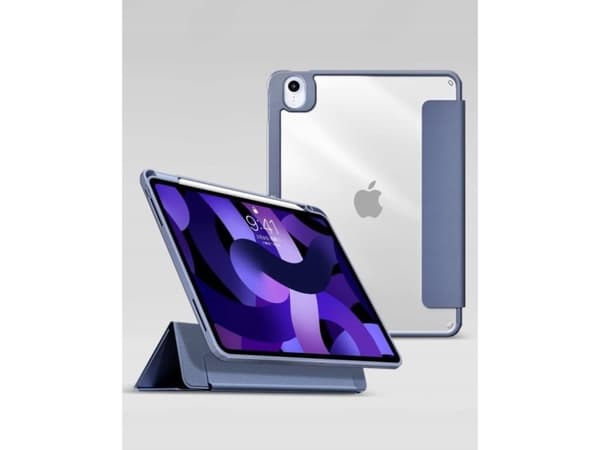 eSTUFF Boston - Lommebok for nettbrett - polyuretan, polykarbonat, termoplast-polyuretan (TPU) - lavendel, blank - for Apple 10.9-inch iPad Air (4. g
