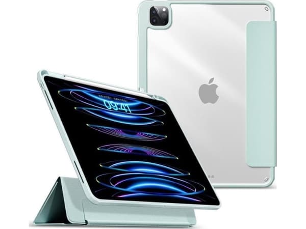 eSTUFF Boston - Lommebok for nettbrett - polyuretan, polykarbonat, termoplast-polyuretan (TPU) - blank, lys grønn - for Apple 11-inch iPad Pro (3. ge