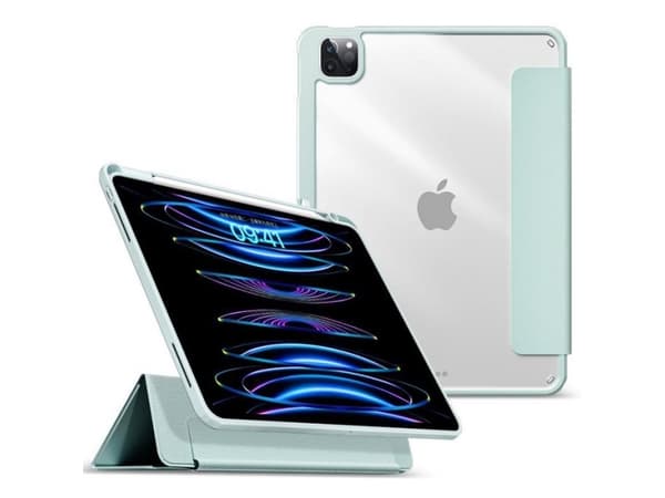 eSTUFF Boston - Lommebok for nettbrett - polyuretan, polykarbonat, termoplast-polyuretan (TPU) - blank, lys grønn - for Apple 11-inch iPad Pro (3. ge