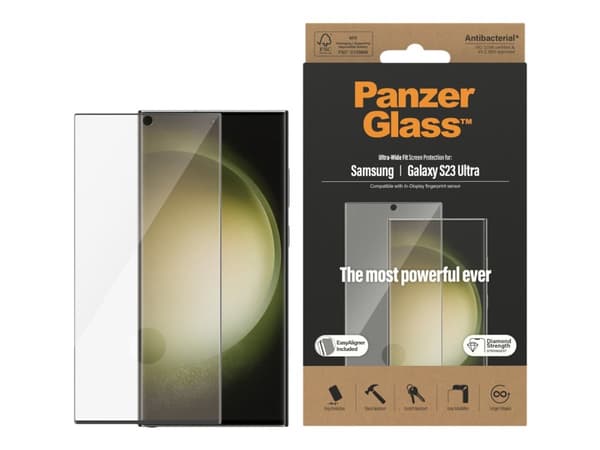 PanzerGlass™ | Skjermbeskytter - Ultra-Wide Fit | Samsung® Galaxy S23 Ultra