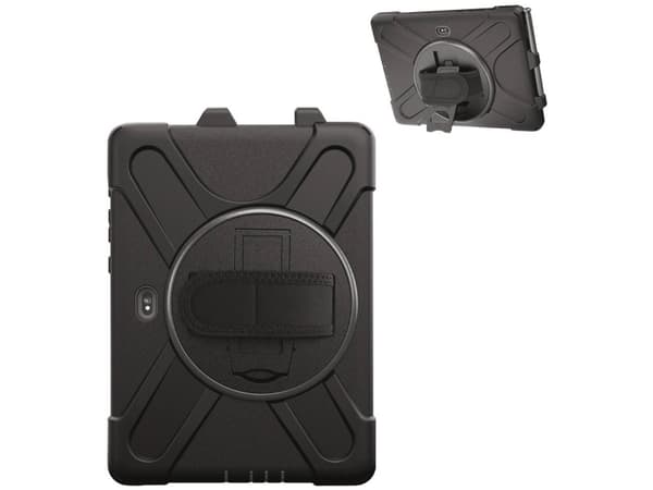 4smarts GRIP - Baksidesskydd för surfplatta - polykarbonat, termoplastisk polyuretan (TPU) - svart - för Samsung Galaxy Tab Active4 Pro