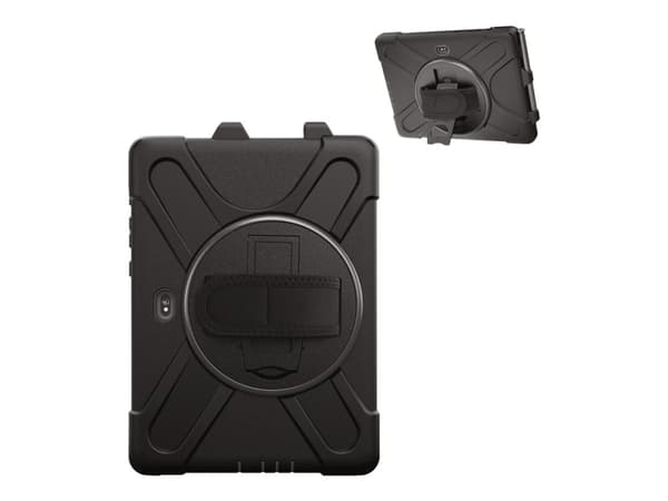 4smarts GRIP - Tabletin takakuori - polykarbonaatti, termoplastinen polyuretaani (TPU) - musta - Samsung Galaxy Tab Active 4 Pro -puhelimelle
