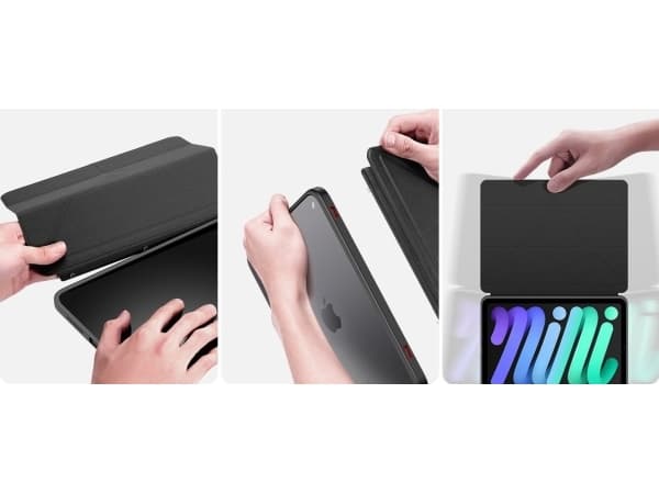 Dux Ducis Dux Ducis Magi fodral för iPad mini 2021 smart fodral med stativ och förvaring för Apple Pencil svart