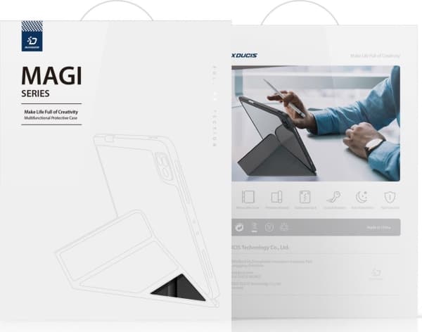 Dux Ducis Dux Ducis Magi fodral för iPad mini 2021 smart fodral med stativ och förvaring för Apple Pencil svart