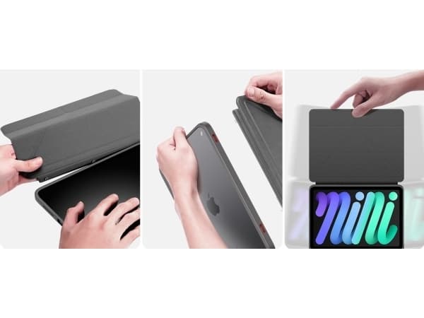 Dux Ducis Dux Ducis Magi nettbrettetui til iPad mini 2021 smart deksel med stativ og oppbevaring for Apple Pencil grå