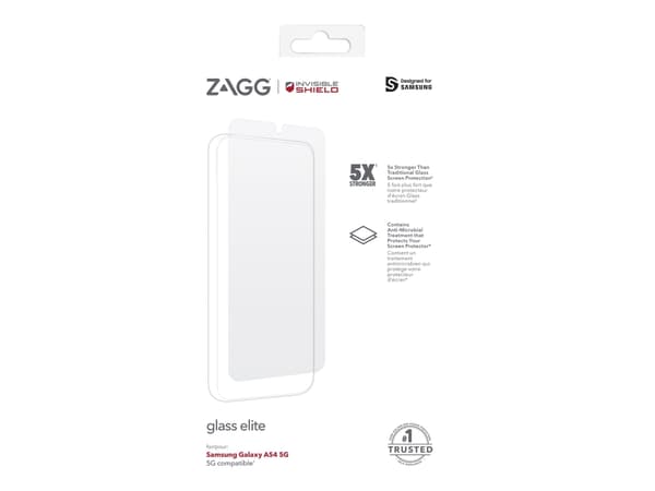 ZAGG InvisibleShield Glass Elite - Skärmskydd för mobiltelefon - lämplig för fodral - glas - för Samsung Galaxy A54