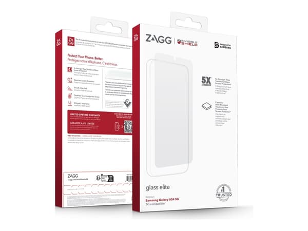 ZAGG InvisibleShield Glass Elite - Skärmskydd för mobiltelefon - lämplig för fodral - glas - för Samsung Galaxy A54