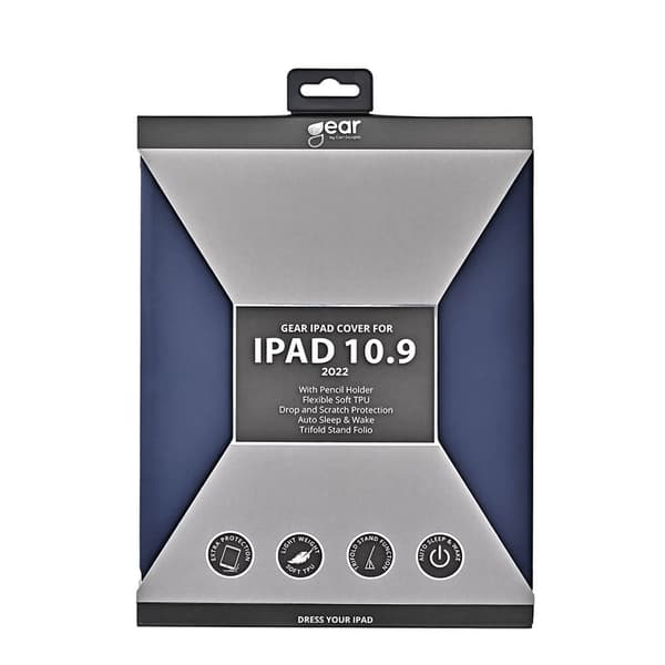 Gear Tablet Cover Pencilpocket Mørkeblå - iPad 10,9" 10th Gen 22, 11" 11th Gen 25