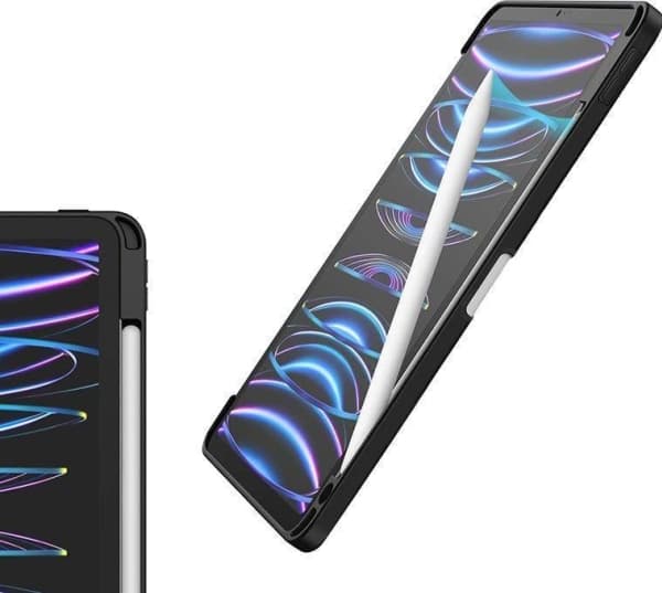 Crong Crong PrimeFolio nettbrettetui iPad Pro 11 (2022-2021) / iPad Air 10.9 (5-4 Gen.) med stativ og Apple blyantlading (svart)