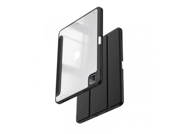 Crong Crong PrimeFolio nettbrettetui iPad Pro 11 (2022-2021) / iPad Air 10.9 (5-4 Gen.) med stativ og Apple blyantlading (svart)