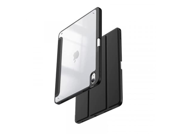 Crong Crong PrimeFolio iPad 10.9 (2022) -tablettikotelo jalustalla ja Apple Pencil -latauksella (musta)