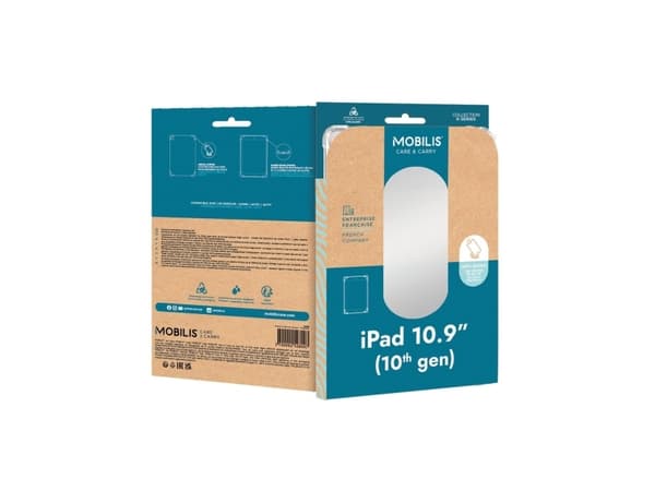 Mobilis R-Series - Takakuori tabletille - vahvistetut reunat - läpinäkyvä - Apple 10.9" iPad (10. sukupolvi) (061018)