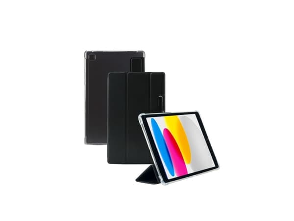 Mobilis EDGE - Vikbart fodral för surfplatta - med förstärkta hörn, folio - svart, transparent - för Apple 10.9-inch iPad (10:e generation)