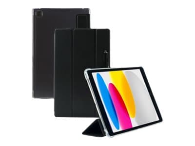 Mobilis EDGE - Vikbart fodral för surfplatta - med förstärkta hörn, folio - svart, transparent - för Apple 10.9-inch iPad (10:e generation)