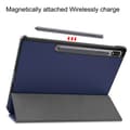 Miniatyrbild 6 av 9: Samsung Galaxy Tab S7 Plus/S8 Plus 12.4 Fodral Tri-fold Blå