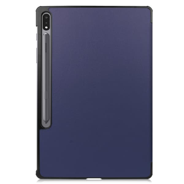 Samsung Galaxy Tab S7 Plus/S8 Plus 12.4 Fodral Tri-fold Blå