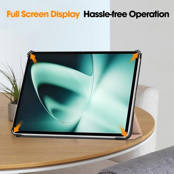 Til OnePlus Pad Trifoldet Stand Wake/Sleep Cover Tablet-etui - Rose Gold