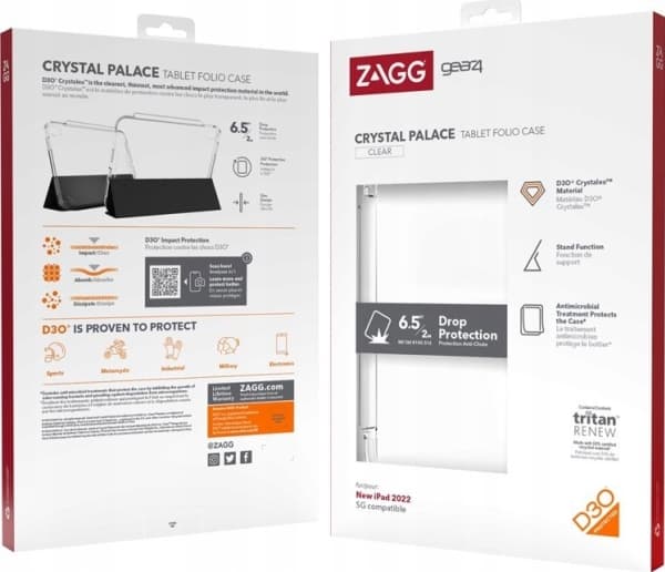 Etui na tablet Gear4 Etui GEAR4 Crystal Palace Folio Apple iPad 10.9 2022 (10. generacji) (clear)