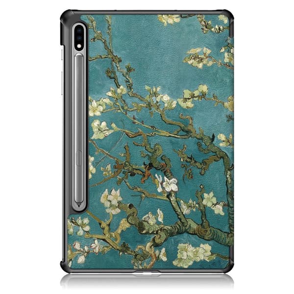 Samsung Galaxy Tab S7 Plus/S8 Plus Fodral Tri-fold Körsbärsblommor